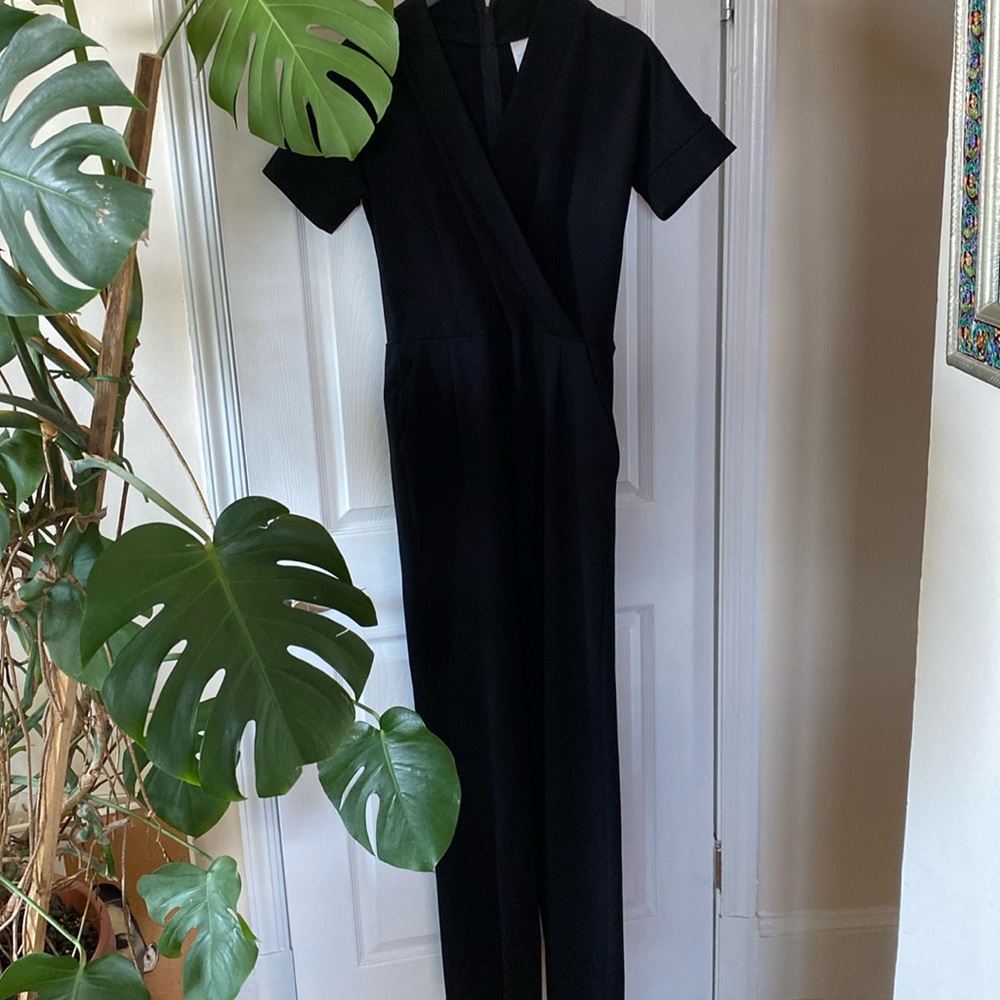 Meg NY wide leg v-neck jumpsuit (Megest1994.com)